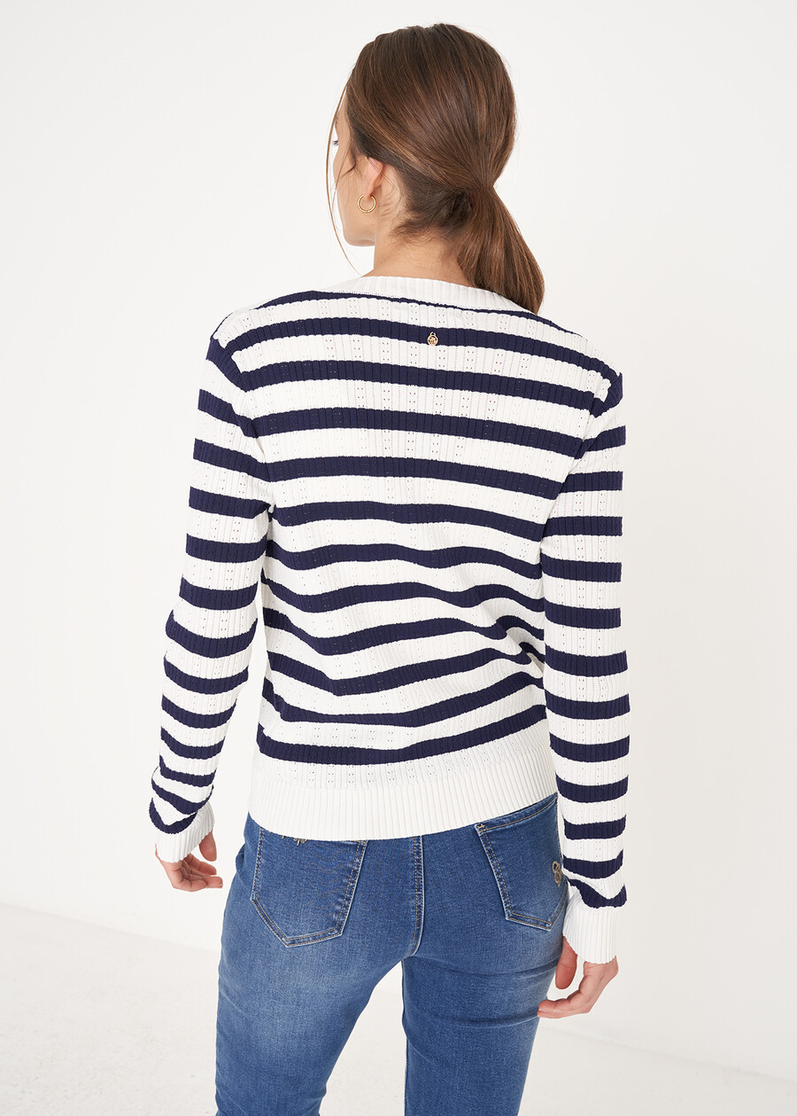 Cardigan Ceres in filo di viscosa BIANCO WHITE Donna , immagine n. 3