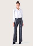 Paige eco-leather cargo trousers NERO BLACK Woman image number 1