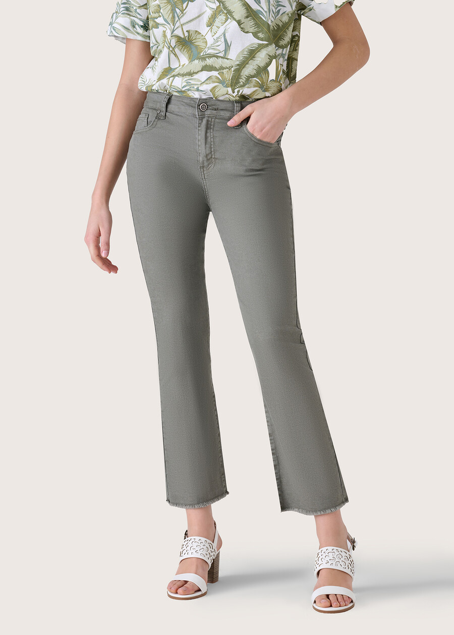 Jacqueline flared trousers ROSSO GERANIOVERDE ASPARAGO Woman , image number 2