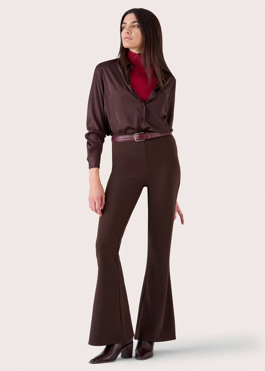 Pantalone Victoria a zampa ROSSO MARTENERO BLACKBLUE DARK BLUEMARRONE Donna , immagine n. 3