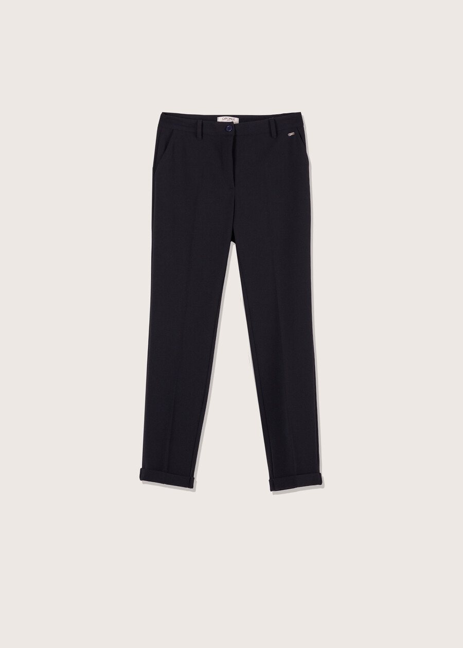 Pantalone Bellas in tessuto screp NEROBLUE OLTREMARE  Donna , immagine n. 4