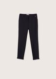 Bellas screp fabric trousers NEROBLUE OLTREMARE  Woman image number 4