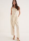 Penty linen-blend trousers
 VIOLA MELANZANABIANCO BURRO Woman image number 1