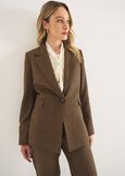 Checked Wide-Lapel Suit MARRONE TERRA Woman image number 2