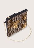 Bruce clutch bag with pearls and flowers NERO BLACK Woman image number 2