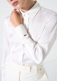 Alessia satin shirt NERO BLACKBEIGE LATTEBLU Woman image number 2