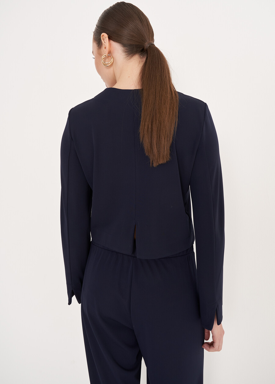 Coprispalle Calvin In Jersey BLUE OLTREMARE  Donna , immagine n. 3
