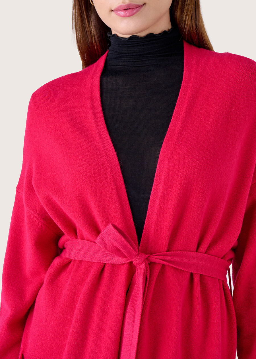 Circus long cardigan ROSSO MAGENTABLU GRAFITE Woman , image number 2
