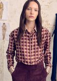 Camicia Catia in satin ROSSO BORDEAUX Donna immagine n. 1