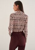 Silvy optical print T-shirt BEIGE LATTE Woman image number 3
