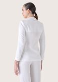 Giasmine linen blend blazer ROSSO ARAGOSTABIANCO WHITEBLUE OLTREMARE VERDE GARDEN Woman image number 3