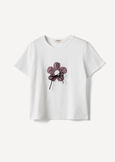 T-shirt Stozy Con Fiore BLU AVIONBEIGE LATTE Donna immagine n. 5