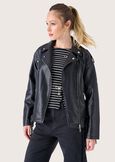 Giubbotto Georgia in ecopelle NERO BLACK Donna immagine n. 3