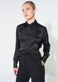 Alessia satin shirt NERO BLACKBEIGE LATTEBLU Woman image number 1