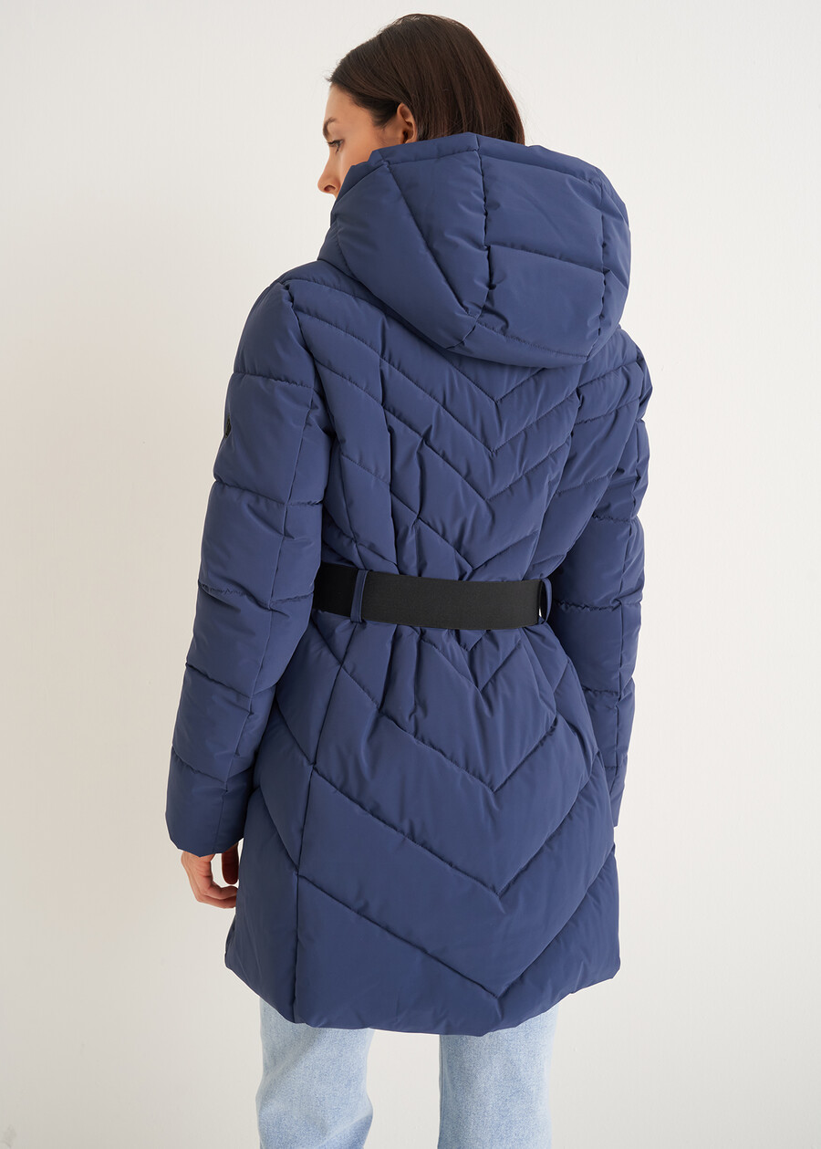 Piky padded jacket with belt BLU MIDNIGHTOYSBL Woman , image number 6
