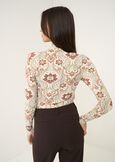 Smart printed high-neck t-shirt VERDE Woman image number 3