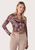 Maglia Salu fantasia etnica ROSSO SYRAH Donna immagine n. 1