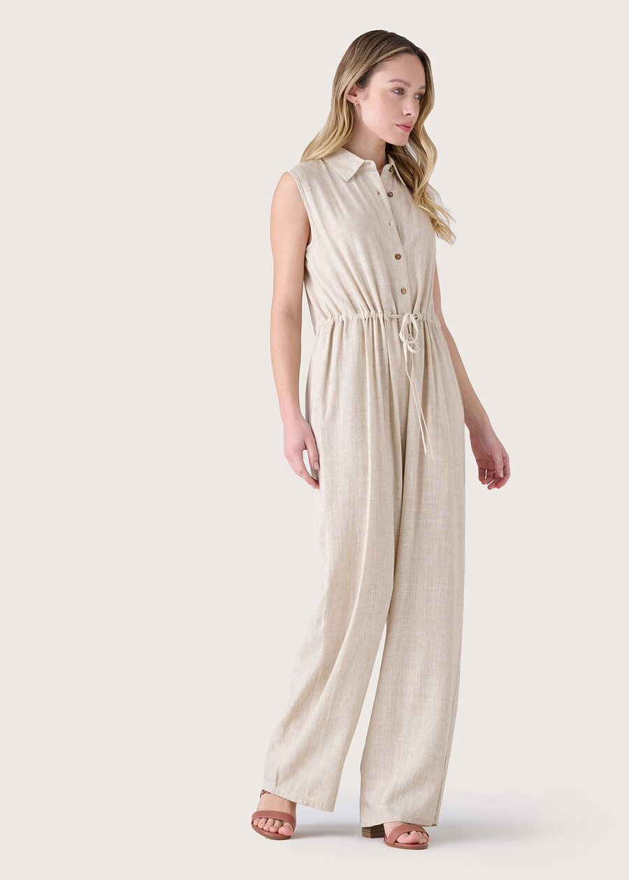 Jumpsuit Tommy in lino e viscosa BEIGE NARCISO Donna , immagine n. 2