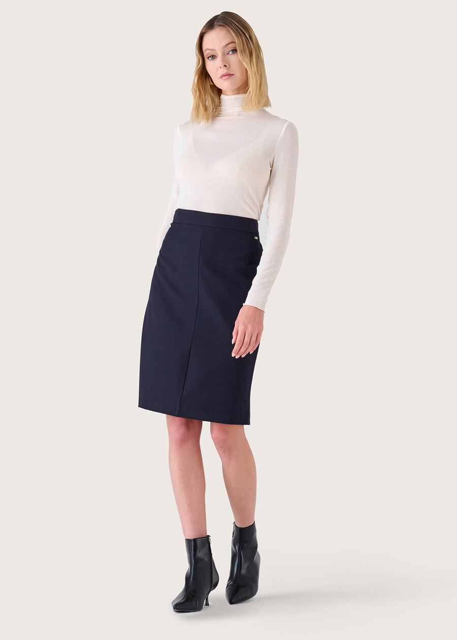 Gonna Gladys in tessuto tecnico NERO BLACKBEIGE GESSOBLU Donna , immagine n. 2