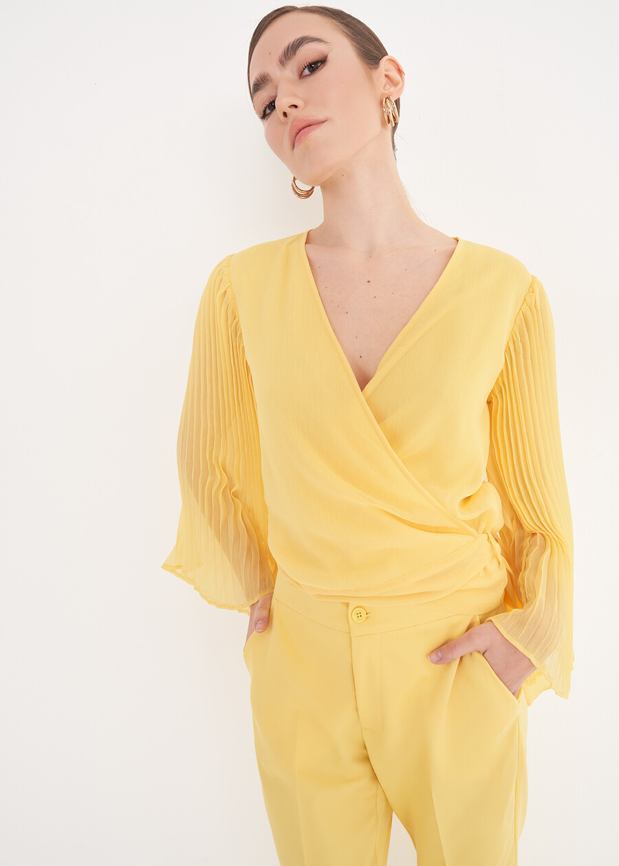 Blusa Blusy In Georgette GIALLOZAFFI Donna , immagine n. 2