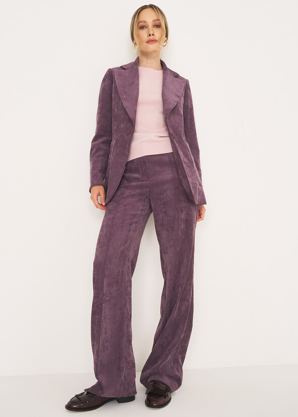 Pantalone Giorgia-N in velluto VIOLA PURPLE Donna null