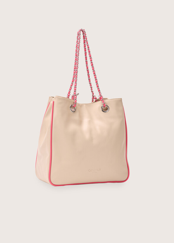 Biping eco-leather shopping bag BEIGE NARCISO Woman null