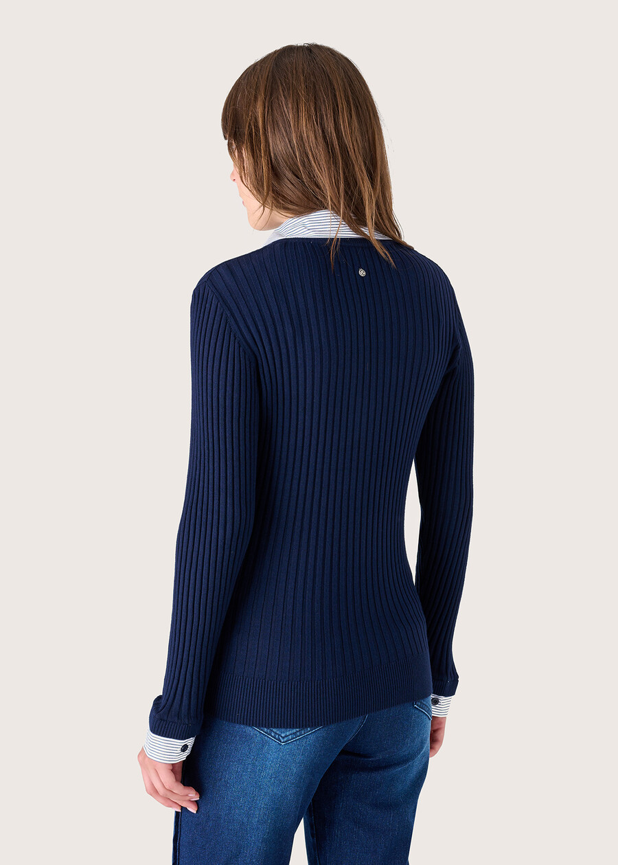 Maglia due in uno Maddy BLUE OLTREMARE VIOLA MOSTO Donna , immagine n. 3