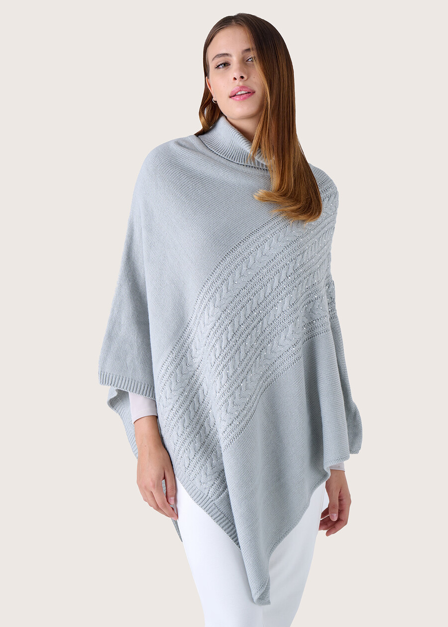 Poncho Milla con strass GRIGIO CLOUDROSA CIPRIA Donna , immagine n. 1