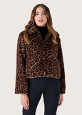 Giubbino Ganda in ecopelo animalier MARRONE TABACCO Donna immagine n. 2