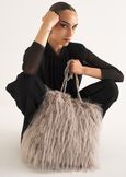 Friends Bahia faux fur shoulder bag GRIGIO GREY Woman image number 1