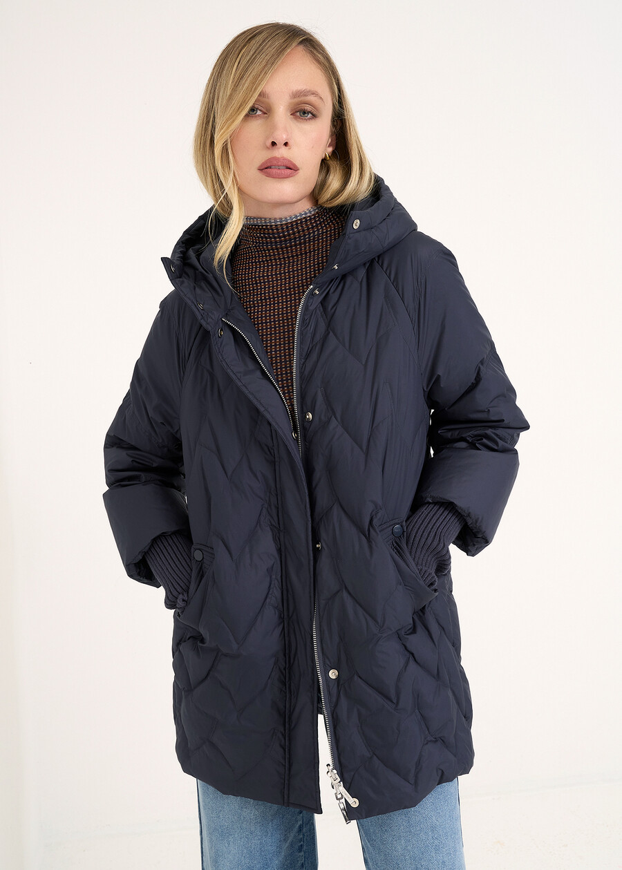 Piumino medio Pietro in piuma d'oca GRIGIO GREYBLU Donna , immagine n. 2