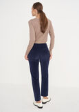 Pantalone Alicez in velluto di cotone BIANCO BURROBLUE OLTREMARE  Donna immagine n. 4