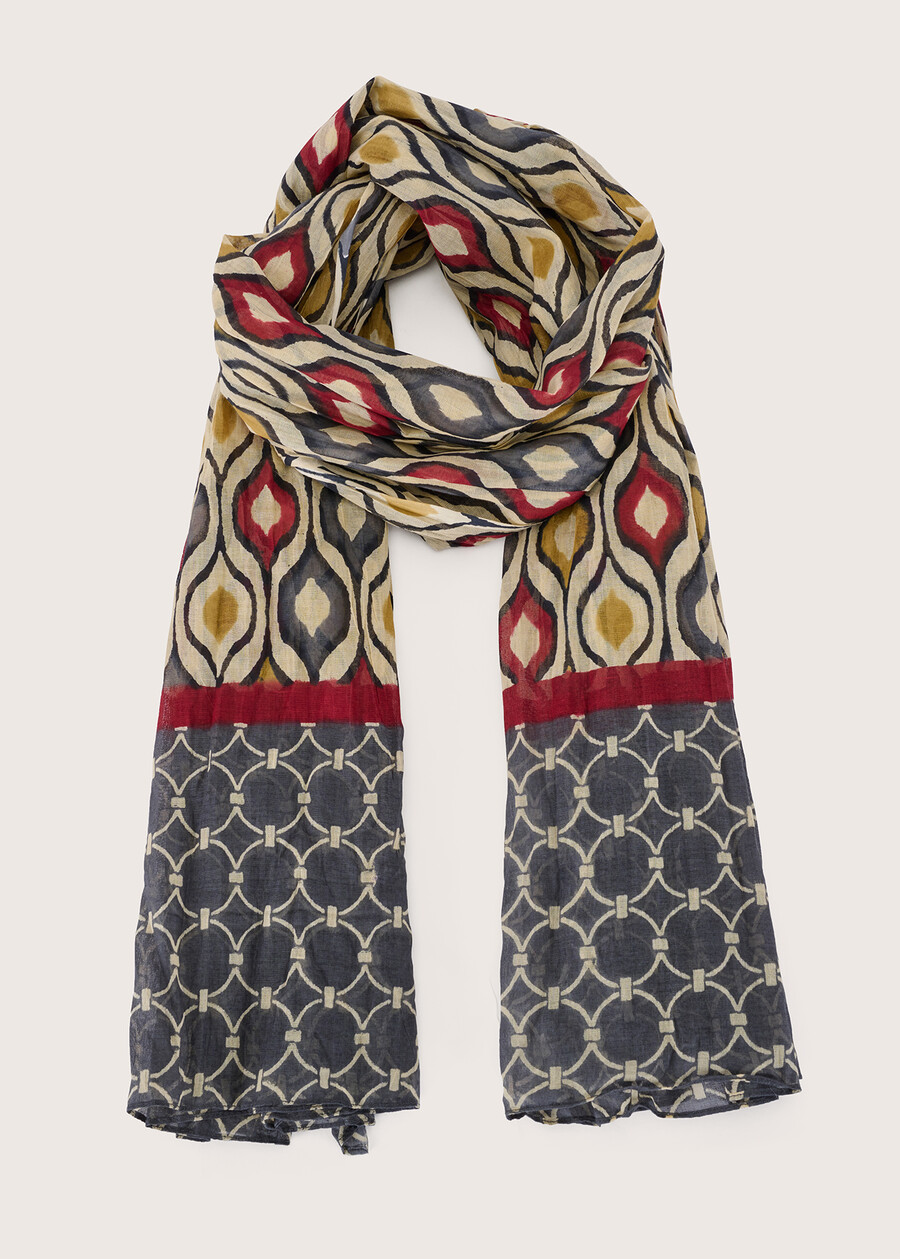 Sorbus 100% cotton scarf VERDE CAPPER Woman , image number 1