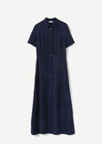 Amelia linen-viscose shirt dress BLU Woman image number 5
