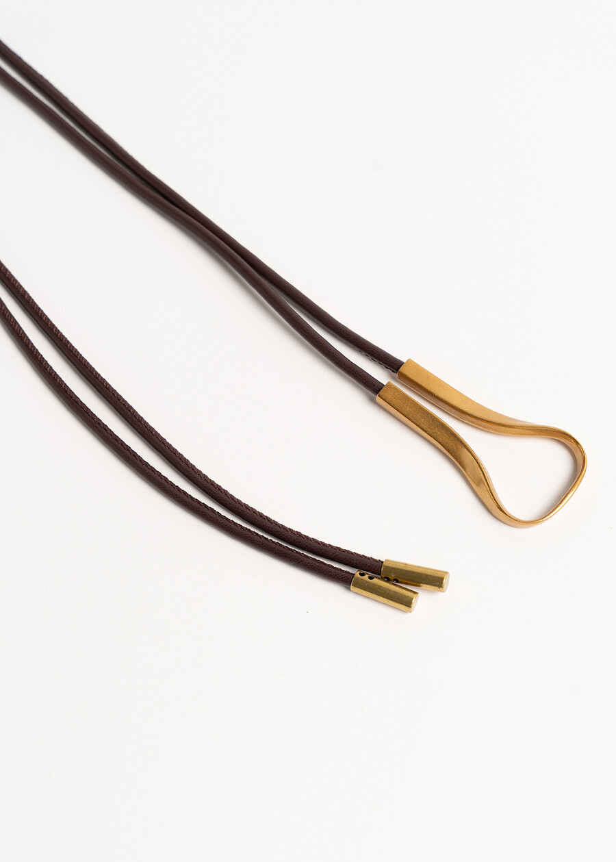 Cintura Clay tubolare in ecopelle MARRONE CAFFE Donna , immagine n. 4