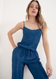 Top Talan Con Ricamo BLU OTTANIO Donna immagine n. 1