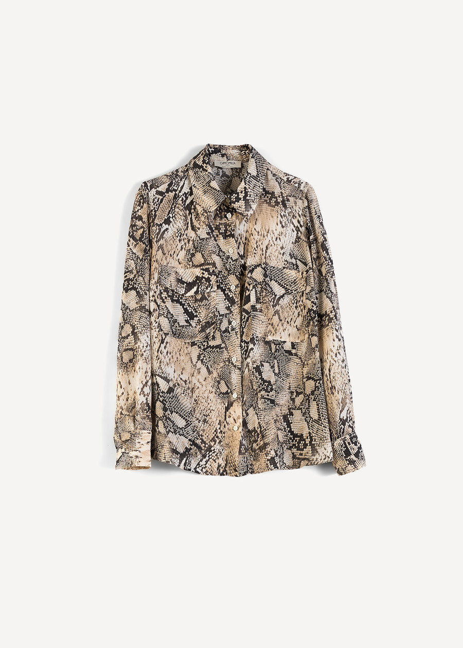 Cler python print shirt BEIGE Woman , image number 5