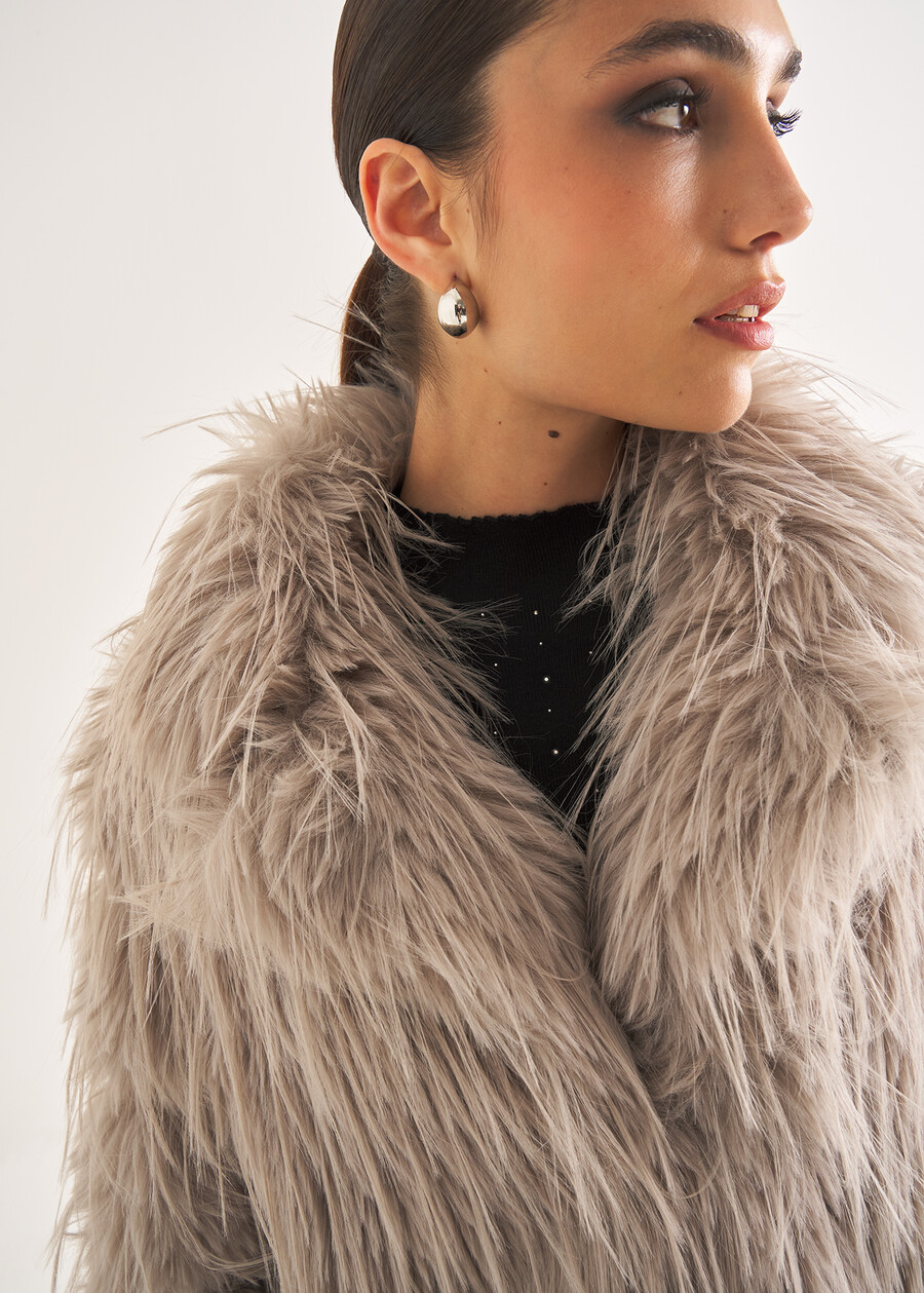 Gessica faux fur jacket GRIGIO PERLA Woman , image number 2