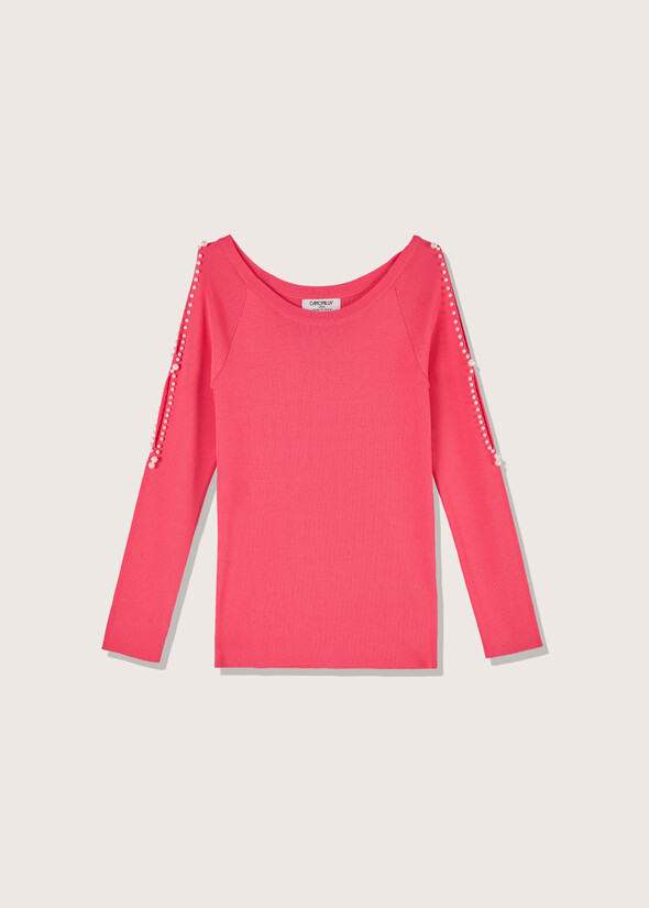 Mariel boat neck jersey BLUROSSO LIPSTICK Woman null