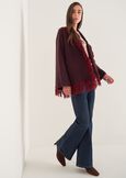 Mantella Micaela con frange BLU MIDNIGHTVIOLA VINACCIA Donna immagine n. 5
