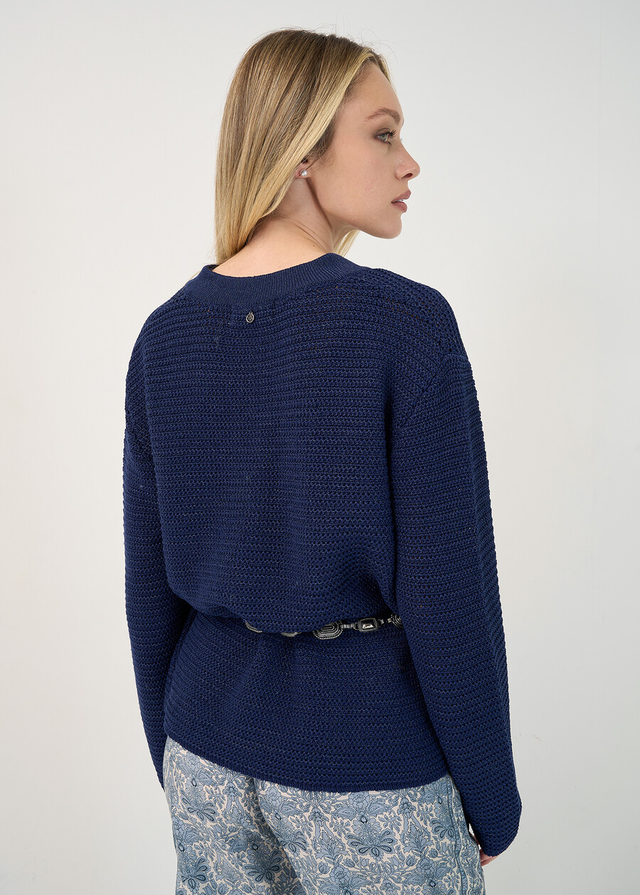 Maglia Margot scollo a V MARRONEBLU Donna , immagine n. 3