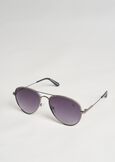 Occhiali da sole in metallo con dettagli glitter GRIGIO GUN METAL Donna immagine n. 1
