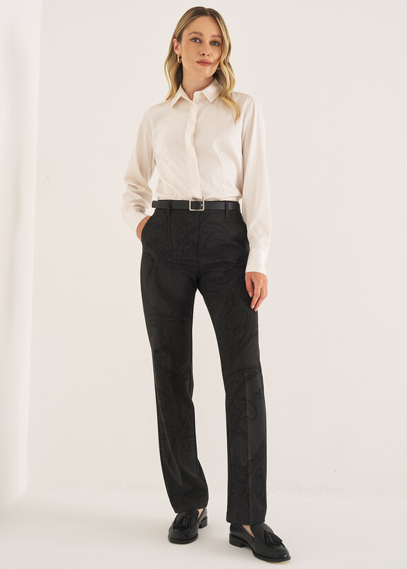 Clair-A printed trousers GRIGIO DARKGREY Woman null