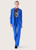Vicrtoria technical fabric trousers BLU ELETTRICO Woman image number 1