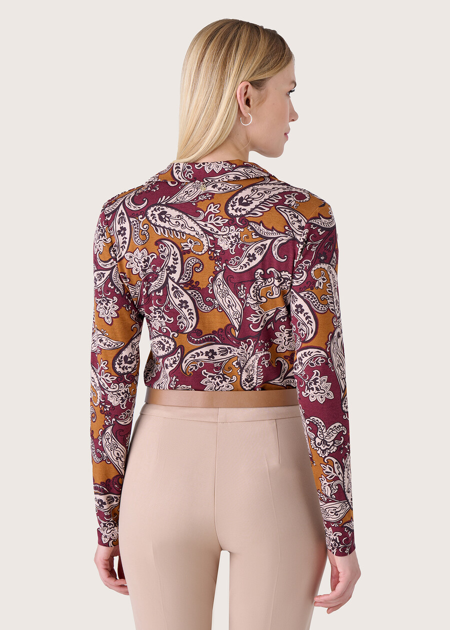 Maglia Salu fantasia etnica ROSSO SYRAH Donna , immagine n. 3