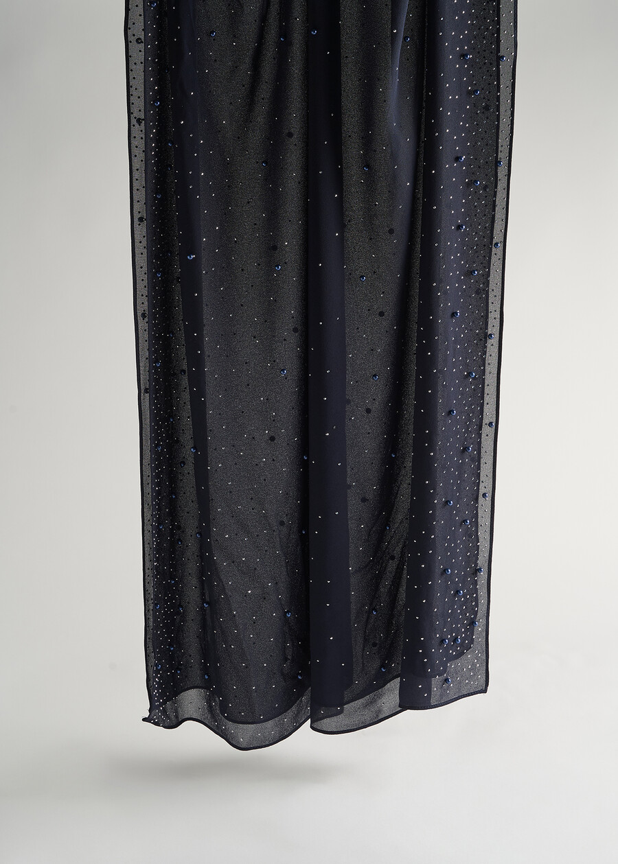 Stephany scarf with micro pearls BIANCO WHITEBLU Woman , image number 2