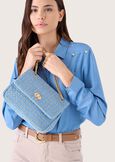 Pochette Bethany in bouclé BIANCO WHITEBEIGE GESSOBLU AQUAMARINE Donna immagine n. 1