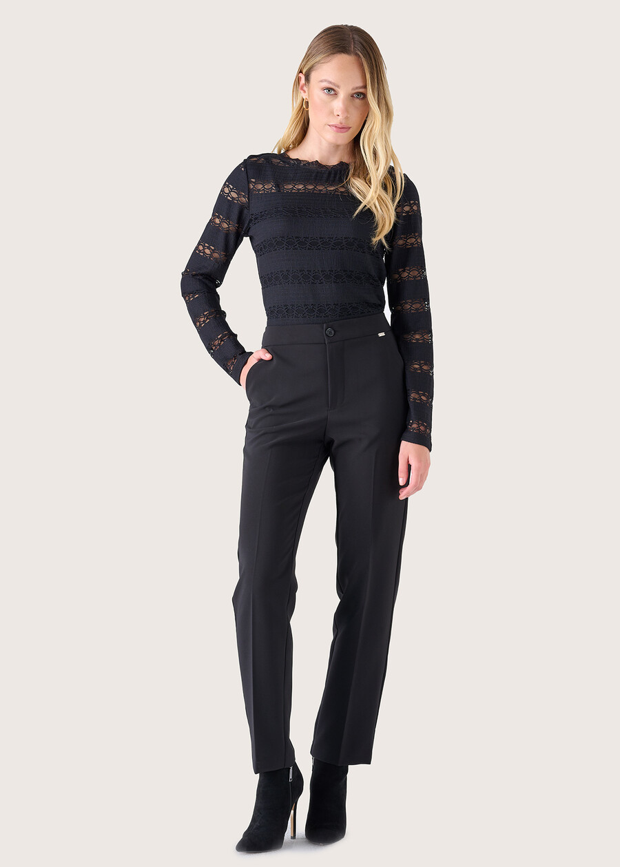 Alice technical fabric trousers NERO BLACK Woman , image number 1