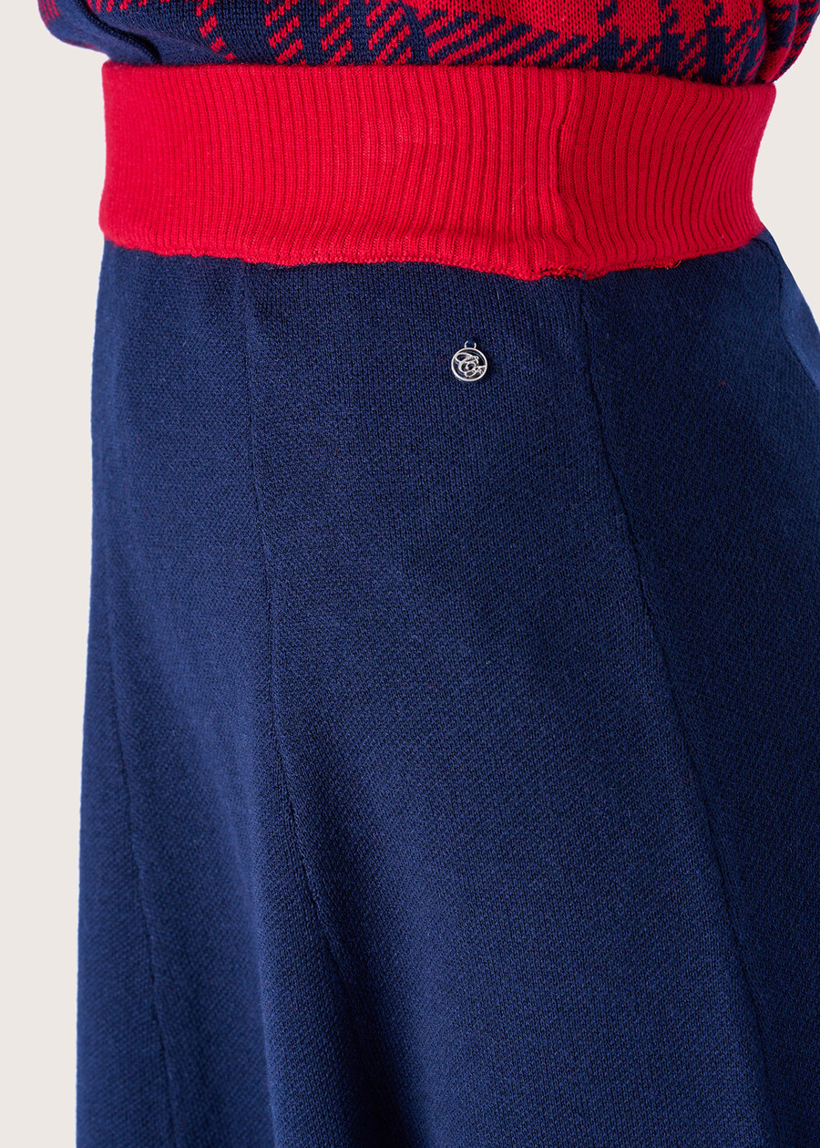 Gaya knitted full skirt BLUE OLTREMARE  Woman , image number 3