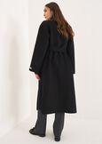 Connie pure wool wrap coat NERO BLACKBEIGE CAMMELLO Woman image number 3